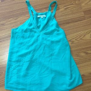 Naked Zebra Turquoise V-Neck Tank Top